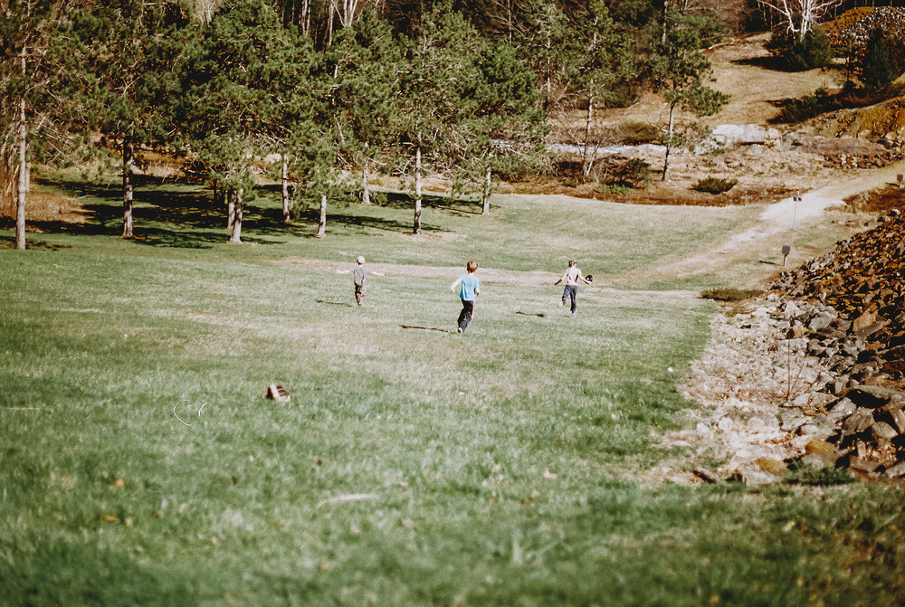 running down hill at east brimfield dam